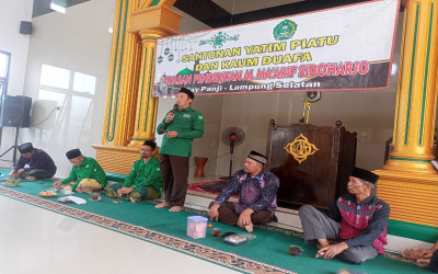 PCNU Sorong Bersama YP Al-Maarif Sidoharjo Way Panji Gelar Kegiatan Santunan Anak Yatim